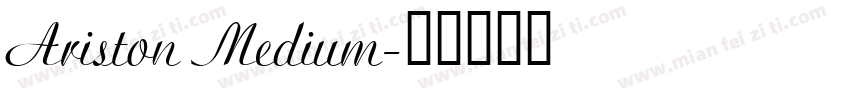 Ariston Medium字体转换
